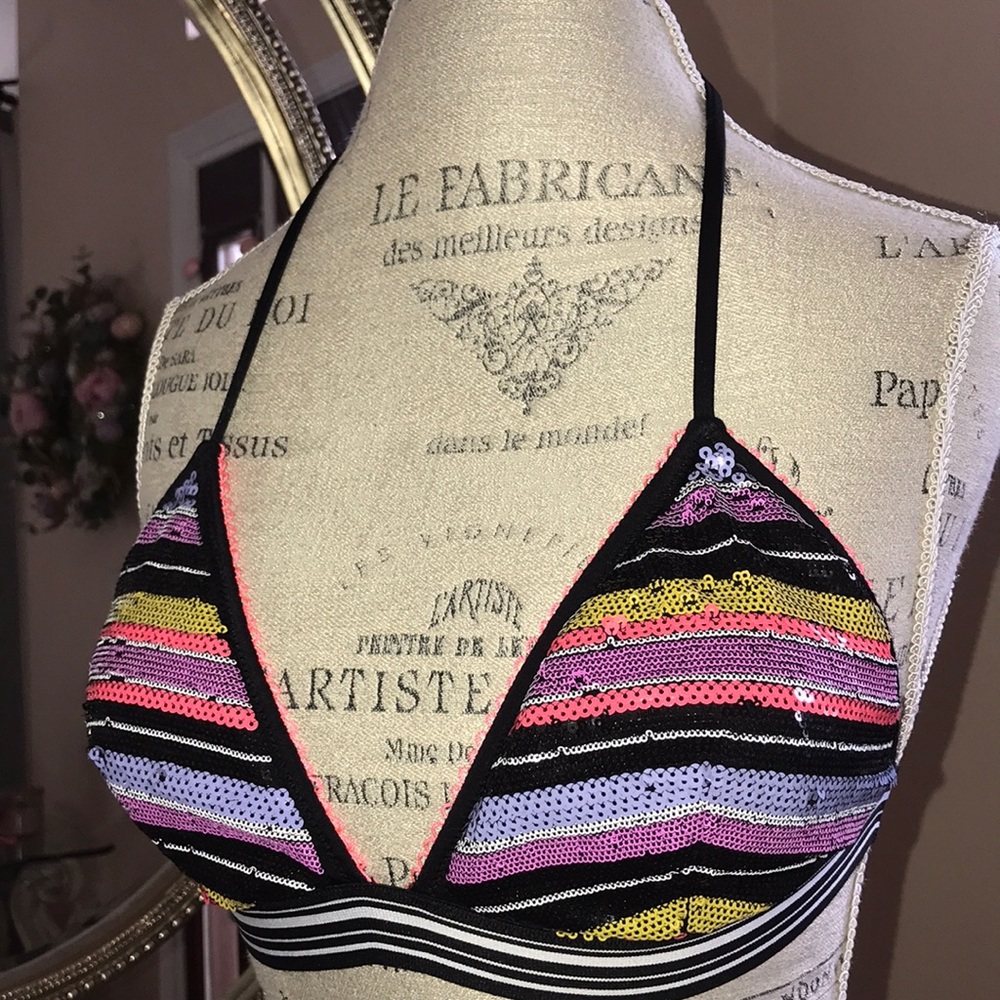 Victoria Secret Swim bikini top sequined